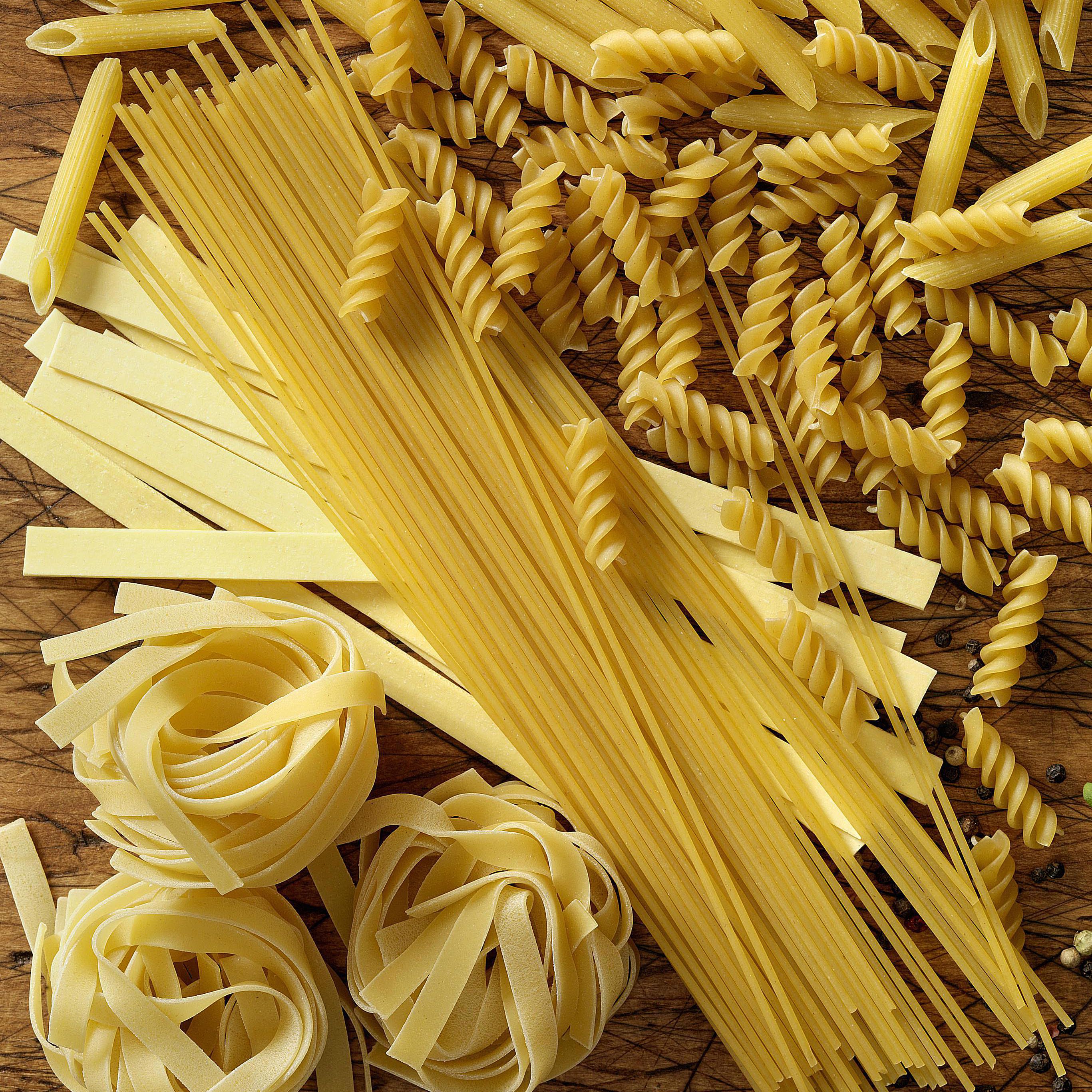 A wide assortment of different pastas