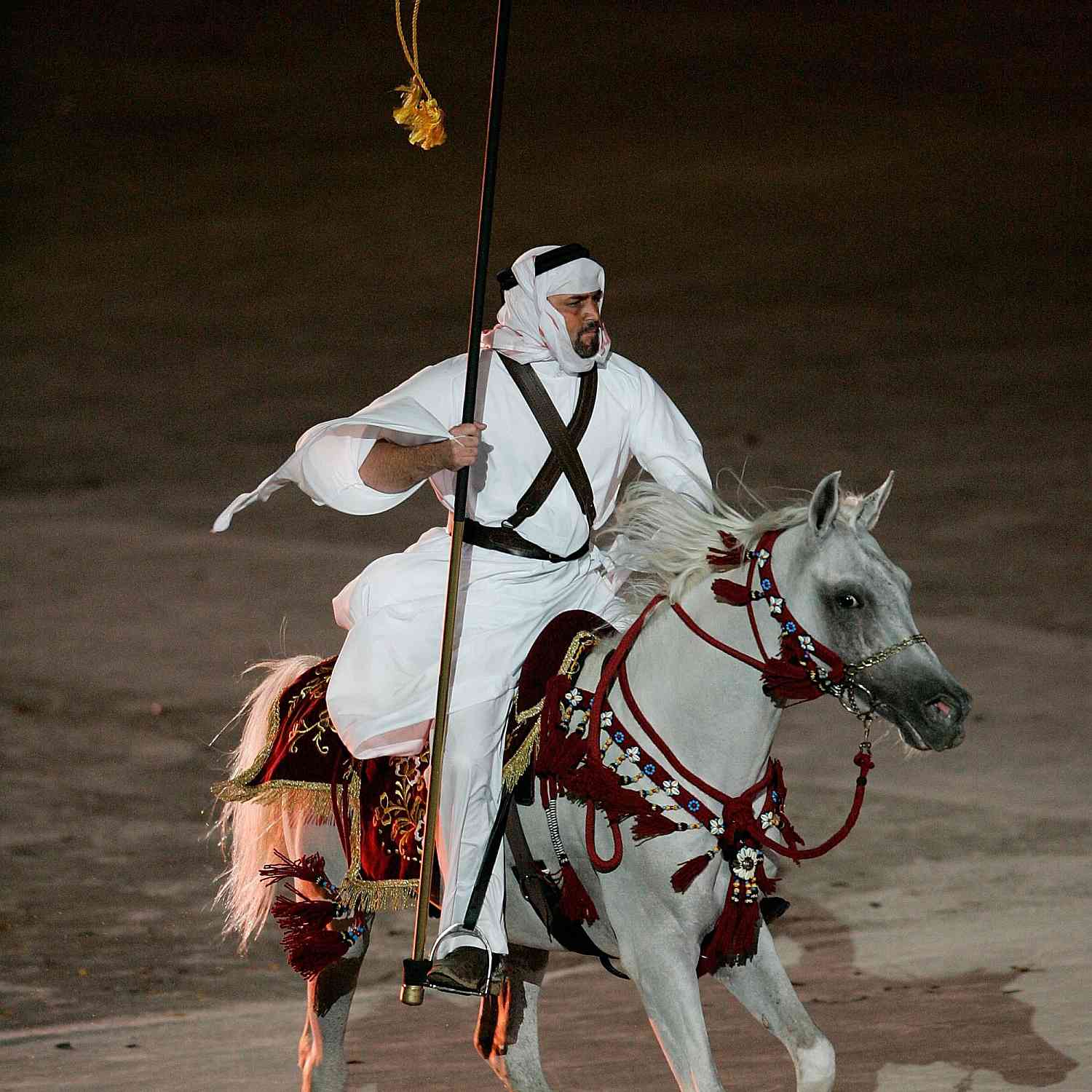 Rider atop a Native Arabian horse