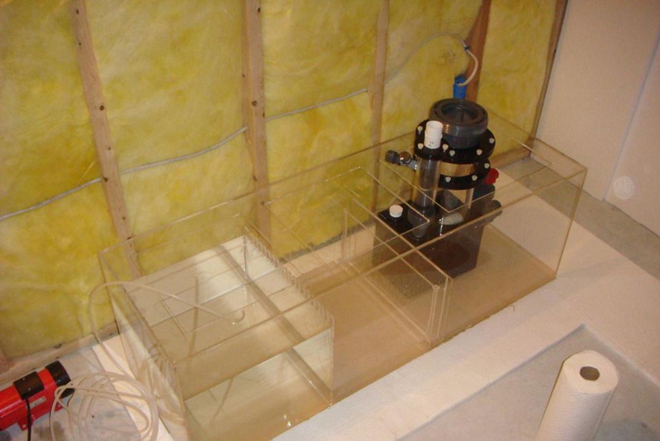 A new sump with three compartments including a protein skimmer