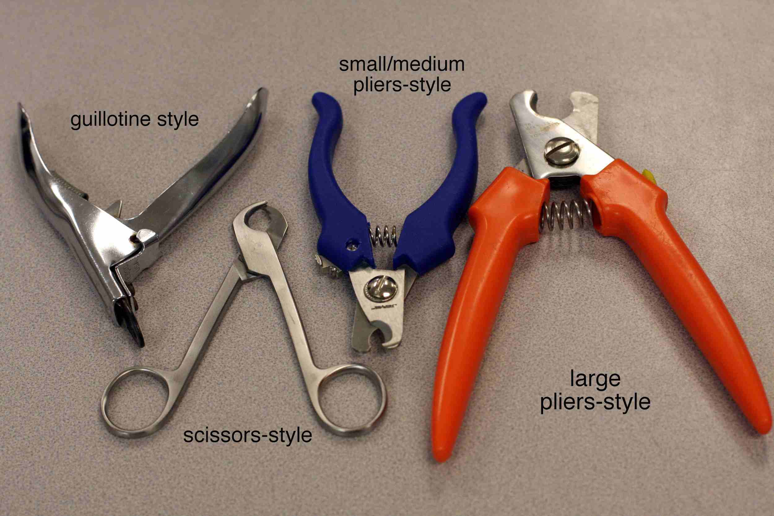 Dog nail trimmer types
