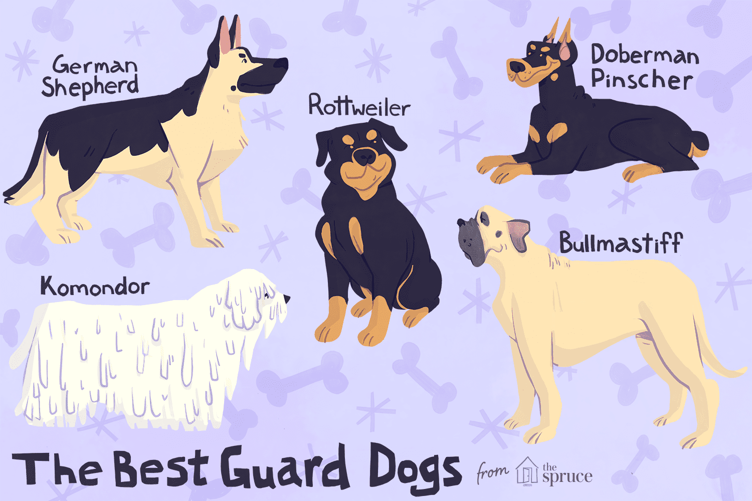 An illustration of the best guard dogs